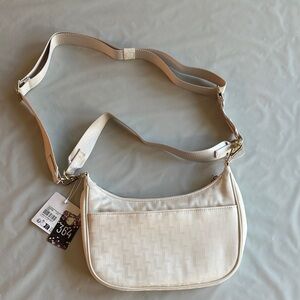 364, NWT Lululemon City Essentials Bag *L Monogram Elegant Cream Shoulder Bag